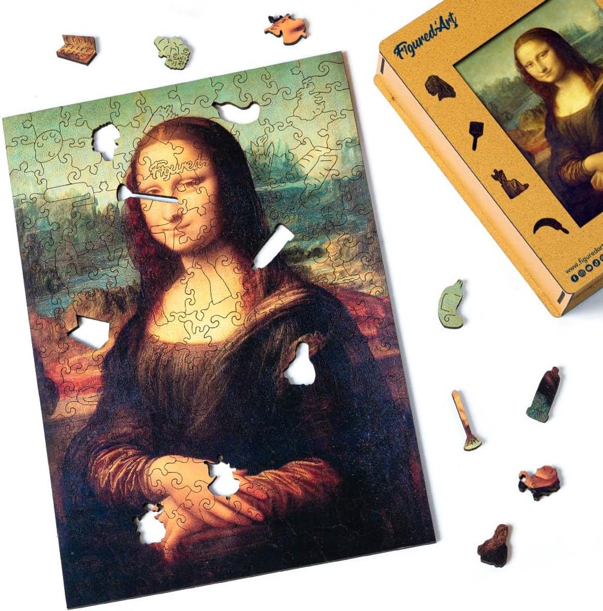 Houten Puzzel - Legpuzzel Volwassenen - Ontspanning Thuis - 200 Unieke Stukjes - 22 x 312 cm - Mona Lisa