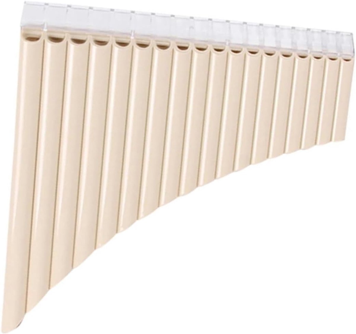 Panfluit 18 Buizen - Muziek Instrument - Muziek Maken - C Toonsoort - 26x25x2 cm - Gebroken Wit