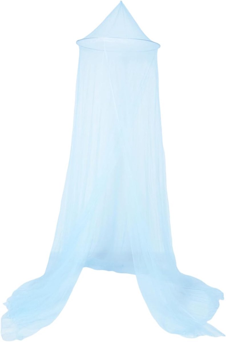 Muskietennet Hemel - Bedhemel Koepel - Insecten Buitenhouden - Decoratieve Kantrand - 270x60cm - Blauw