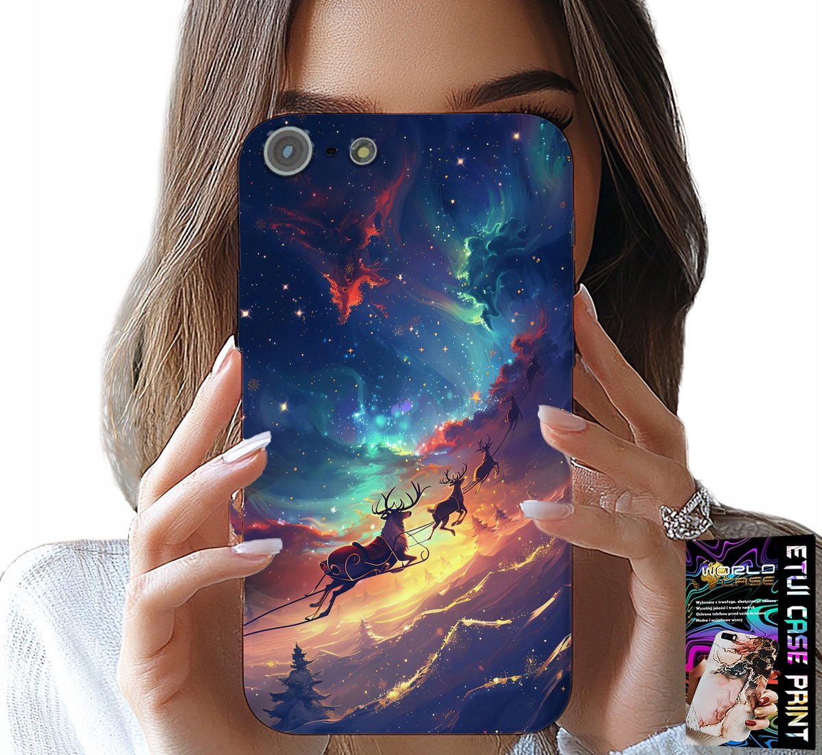 HOESJE VOOR IPHONE 5 / 5S / 5C - RENDIER ZOET KERSTPATROON