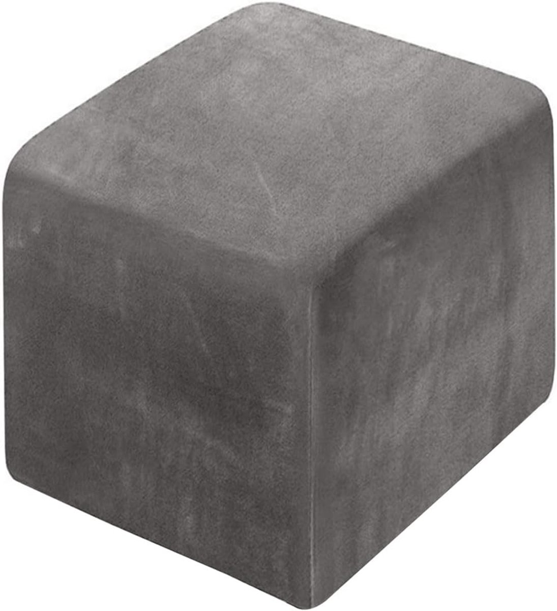 Voetenbankhoes Vierkant - Poef Overtrek - Meubel Beschermen - Elastische Pasvorm - 38x38cm - Eff effen