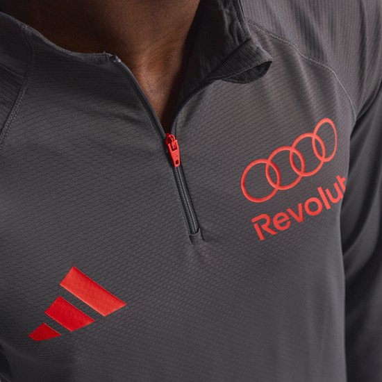 Adidas Performance Audi Revolut F1 Team Monteurssweater Met Korte Rits - Heren - Zwart van Merkloos — afbeelding 2