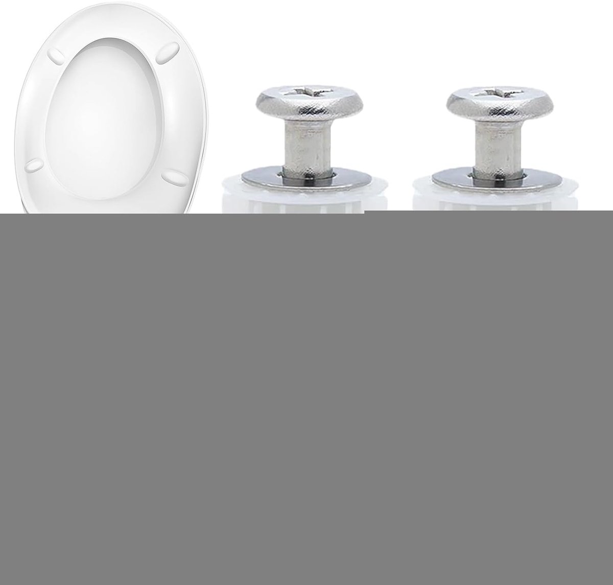 Toiletbril Bevestigingsbouten - Stevige Bevestigingsset - Vloerbevestiging Reparatie - Hygiënische Afdichting - 6x5cm