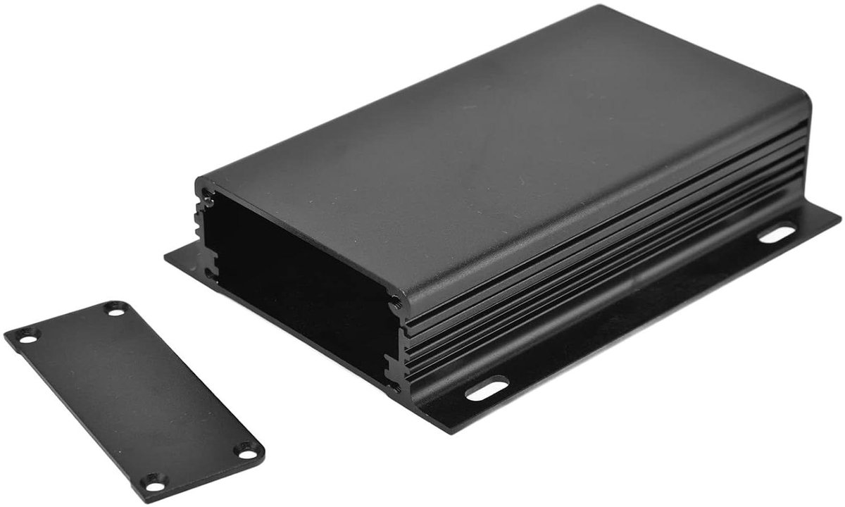 Behuizing voor elektronica - Zwart, leeg, aluminium - 4,33 x 3,31 x 0,98 cm