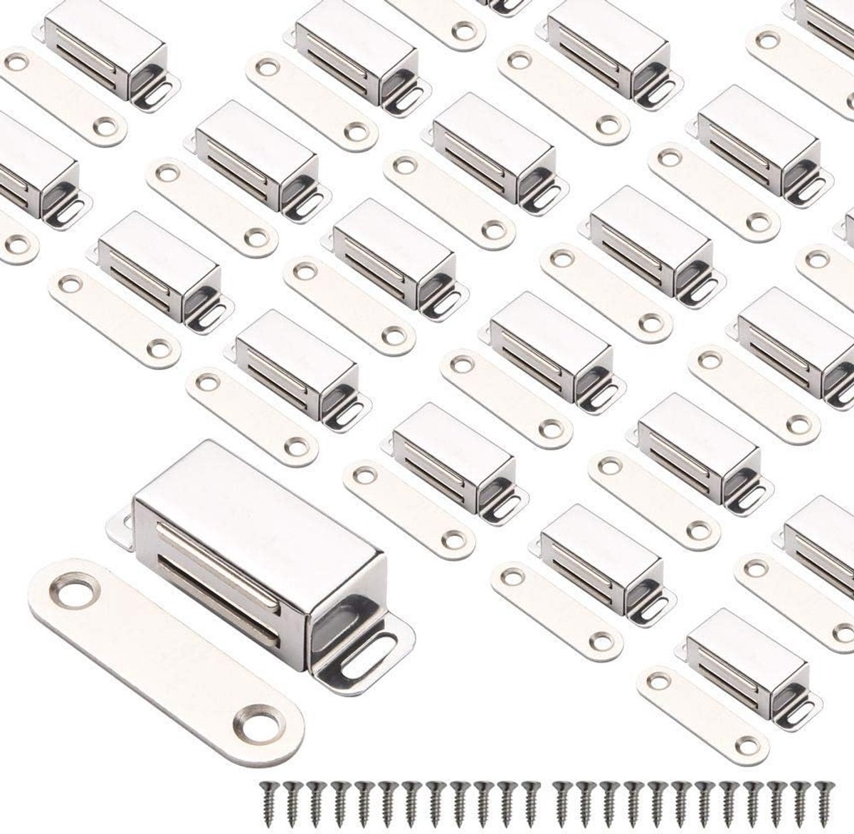 Deurmagneet - Magneetsluiting voor Kast en Deur - Magneetsnapper - Deursluiter - Deurvanger - 20 Stuks - Zilver - van Imperatoris