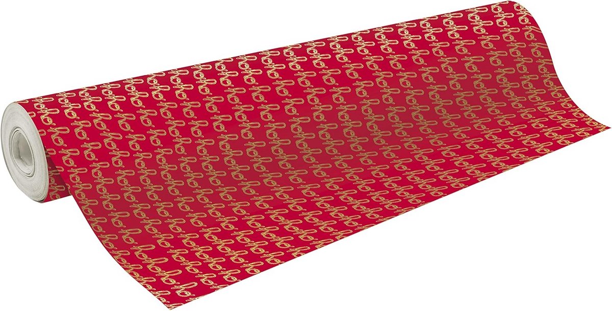 Inpakpapier Rol 50 x 0.7 m Kerstthema Rood