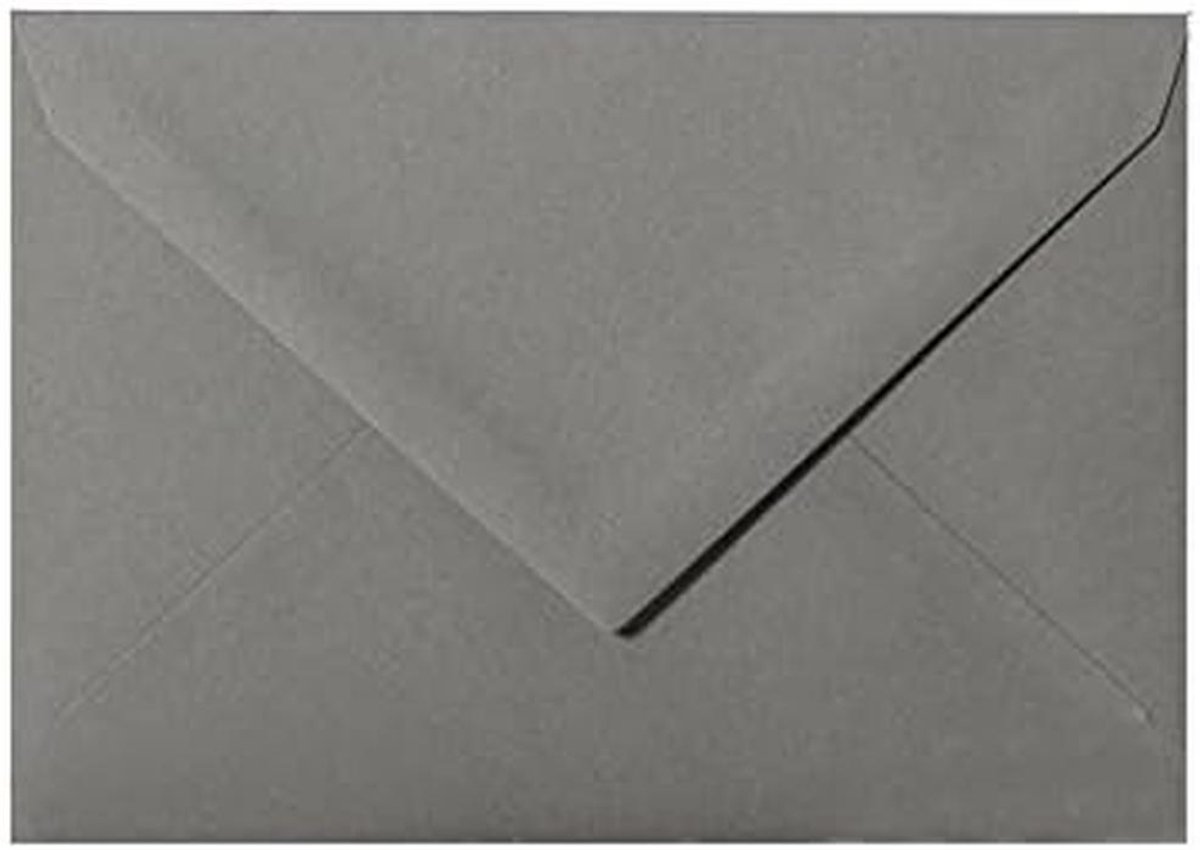 100x C5 Enveloppen 162x229 mm Donkergrijs Luxe Papier 120gr Puntflappen