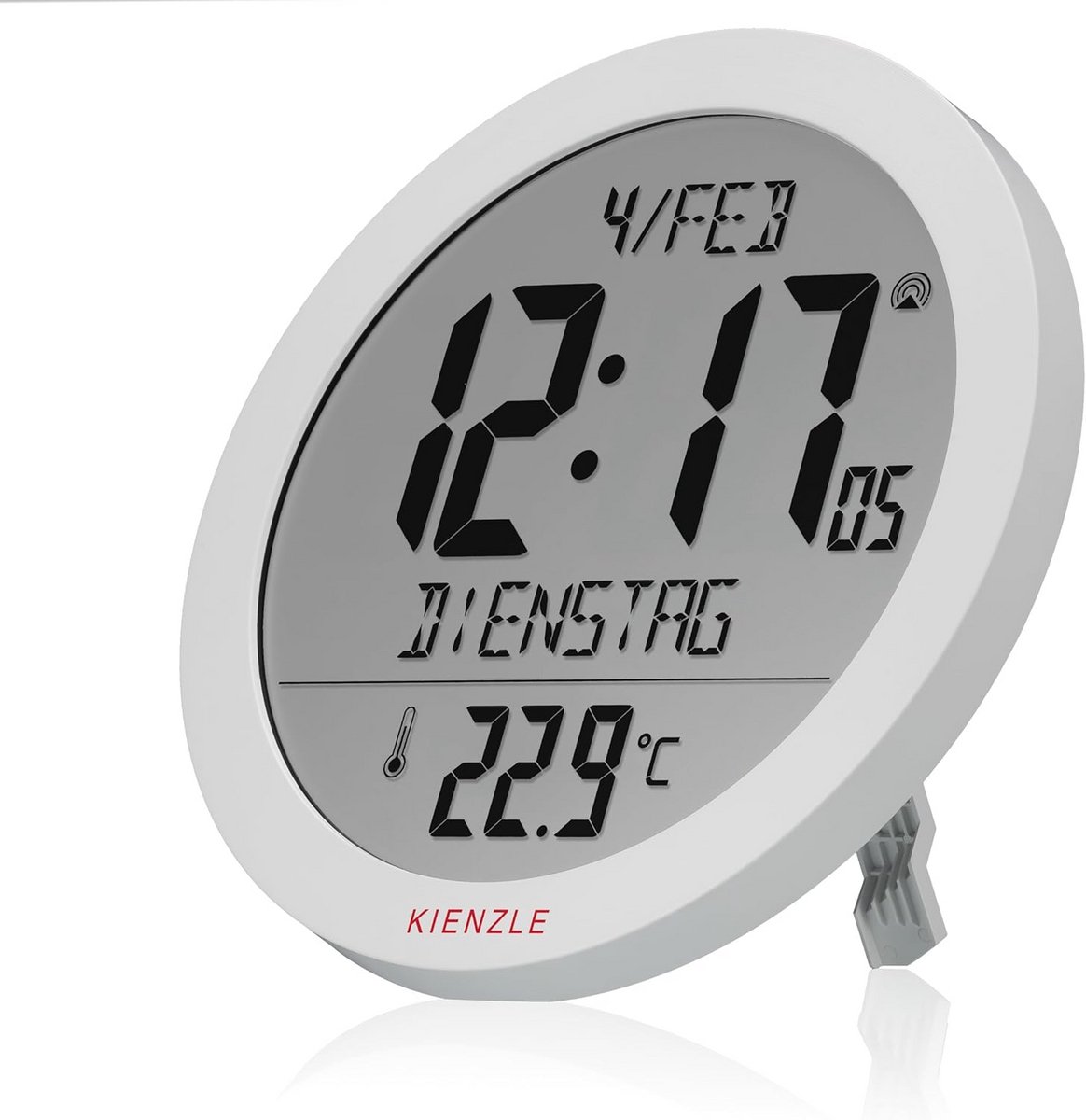 Radiogestuurde Wandklok en Tafelklok met Datum en Temperatuurweergave