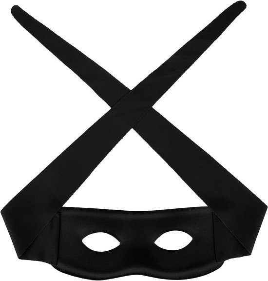 Zwart Helden Oogmasker voor Halloween en Themafeesten