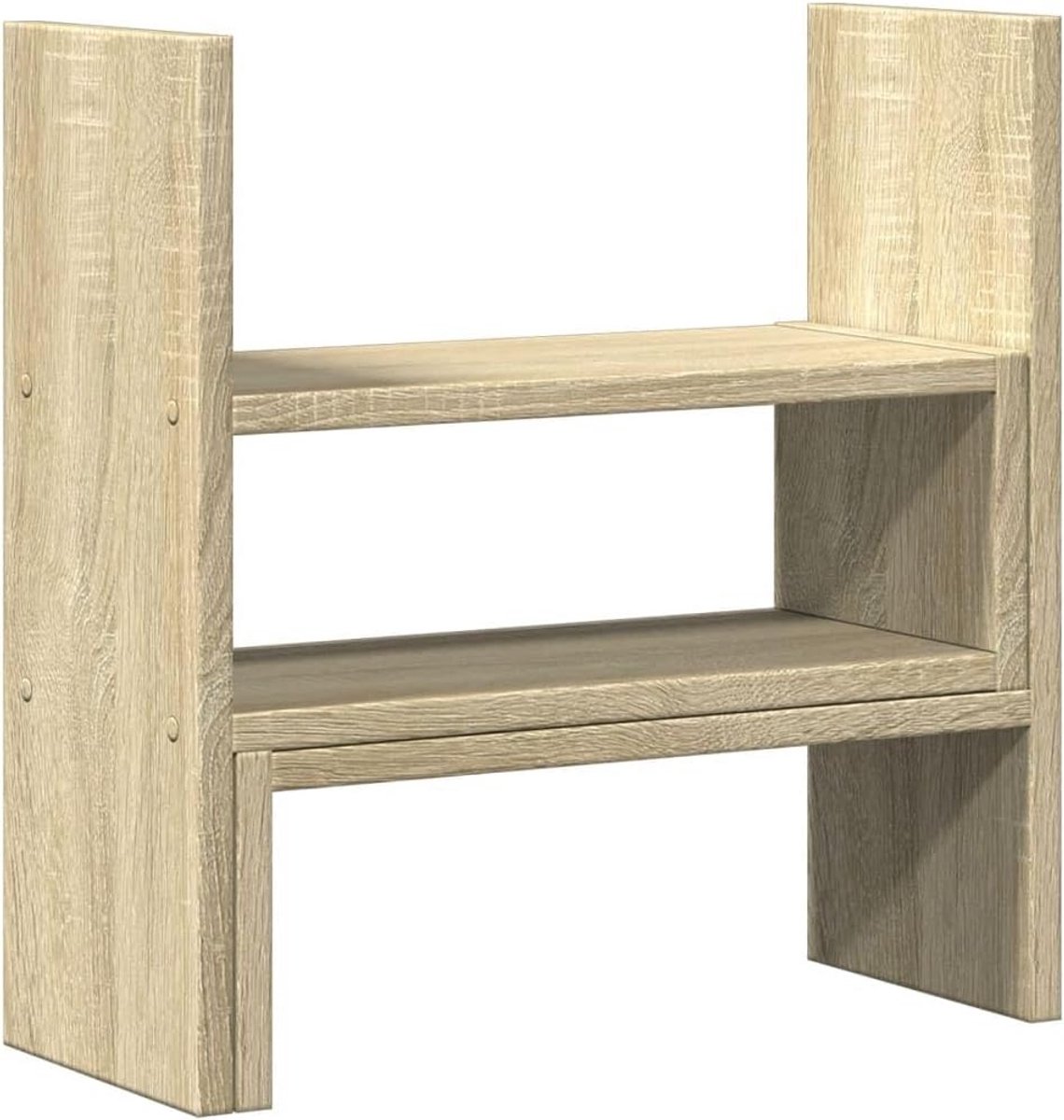 Verstelbare Bureau Organizer Kast van Gekerfd Hout Sonoma Eiken