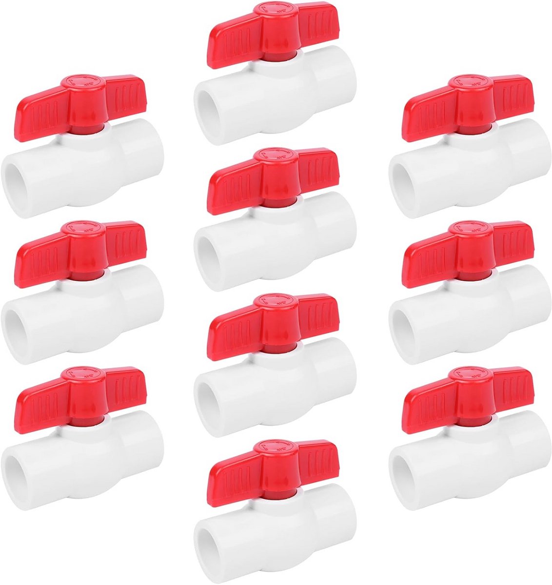 PVC Kogelkraan Socket Afsluitklep 1/2 Inch (6/10 Stuks)