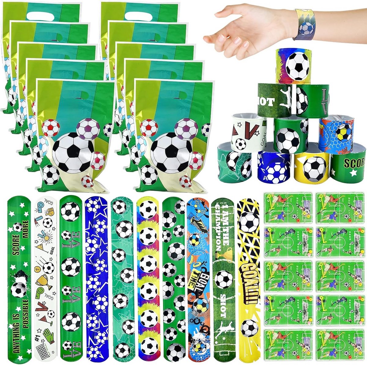 Voetbal Klikarmband voor Kinderen - Feestartikelen en Traktaties