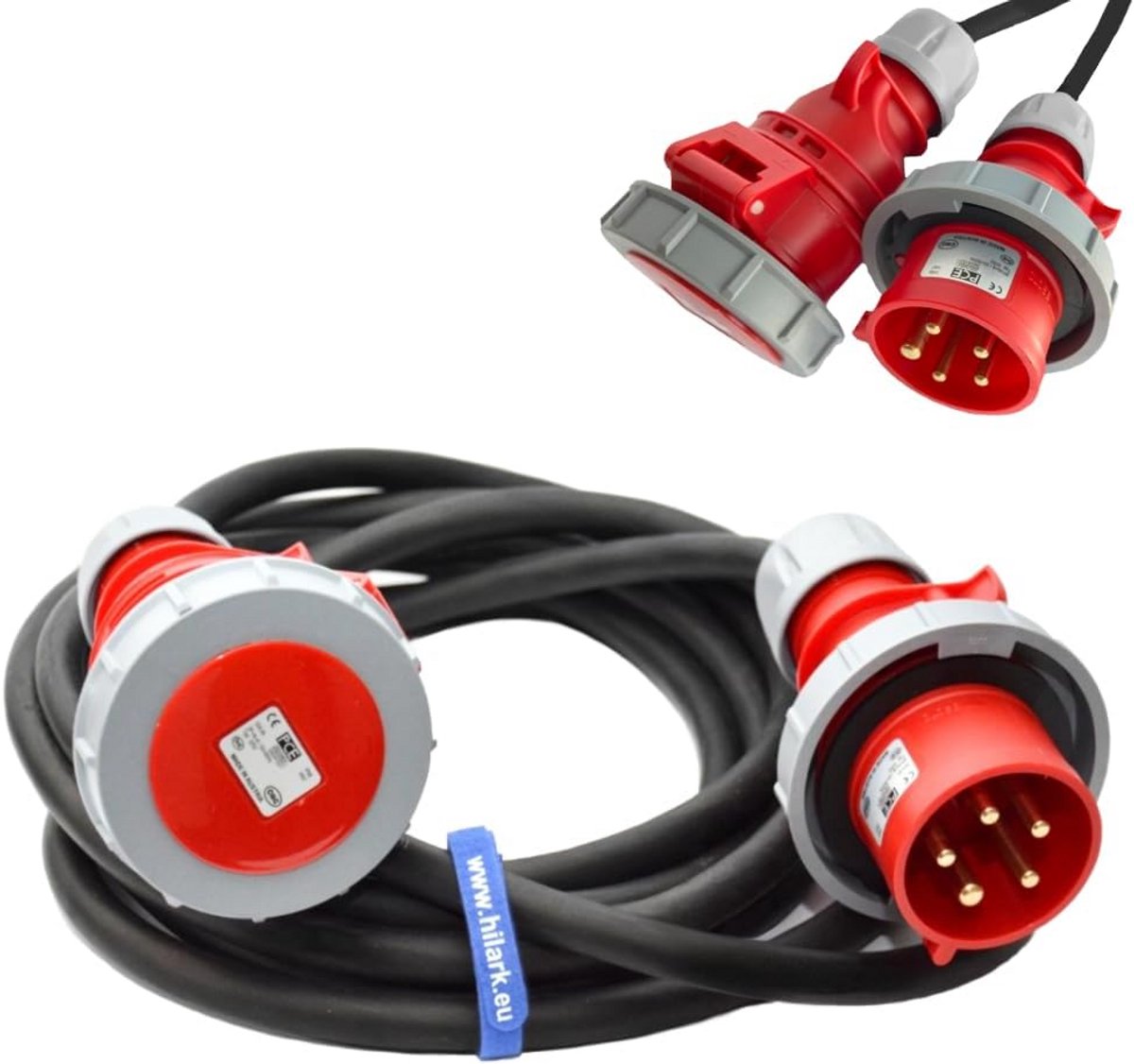 Stevige Stroomkabel 16A 5x2.5 25 Meter Waterdicht IP67 voor Buiten en Bouwplaats