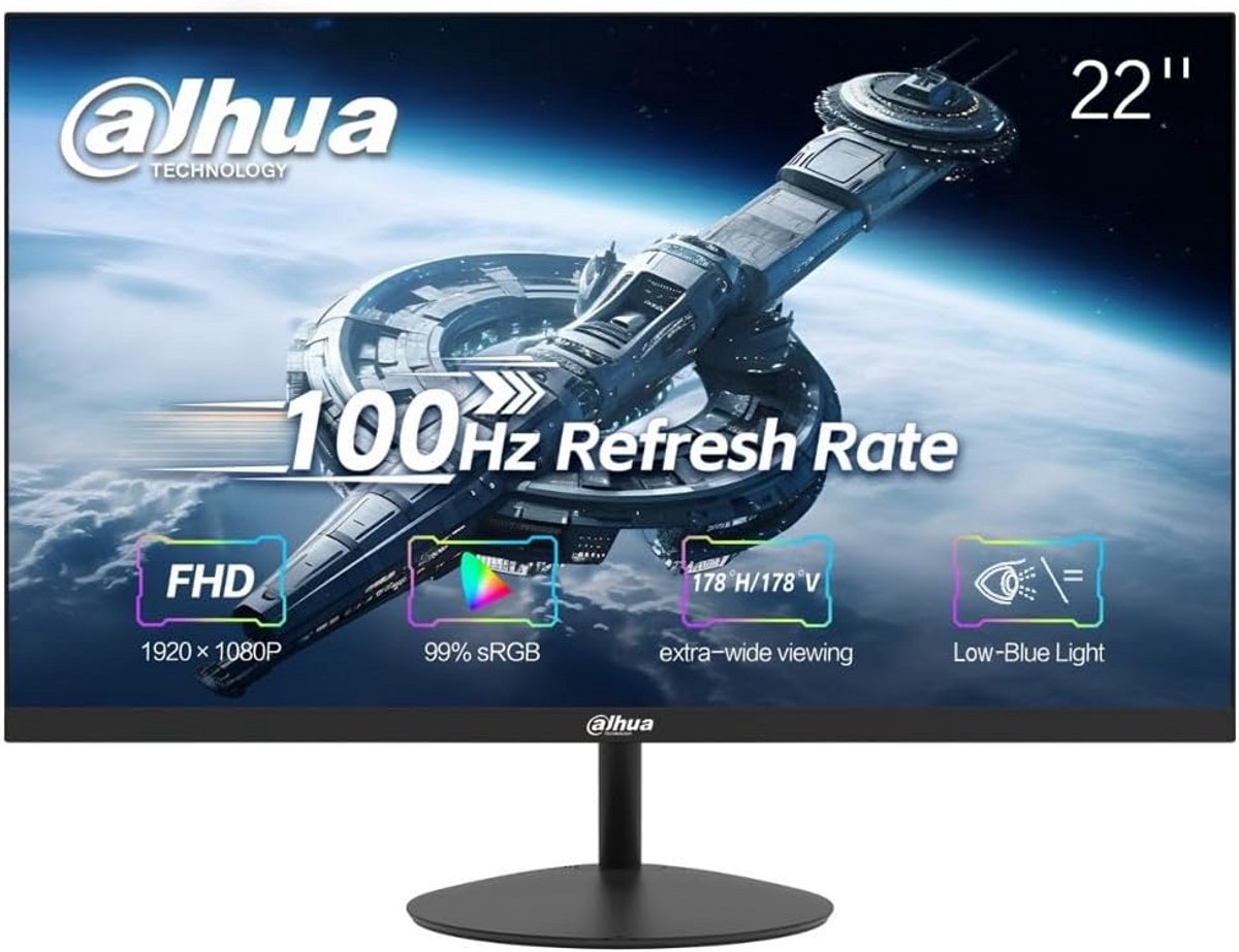 22 inch Full HD Monitor 100Hz Randloos met HDMI en VGA