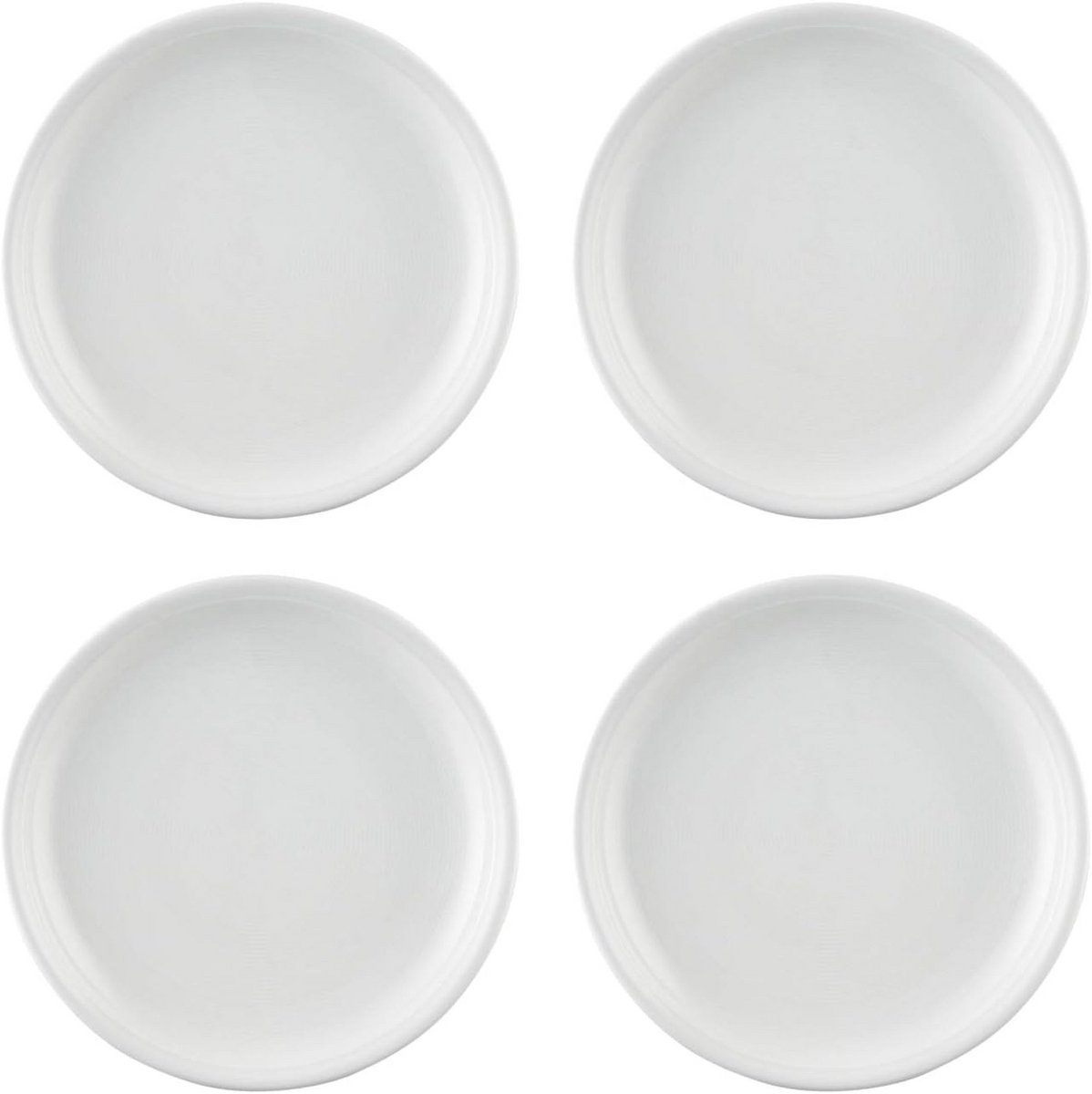 Witte porseleinen borden 26 cm, 4 stuks - vaatwasmachine- en magnetronbestendig