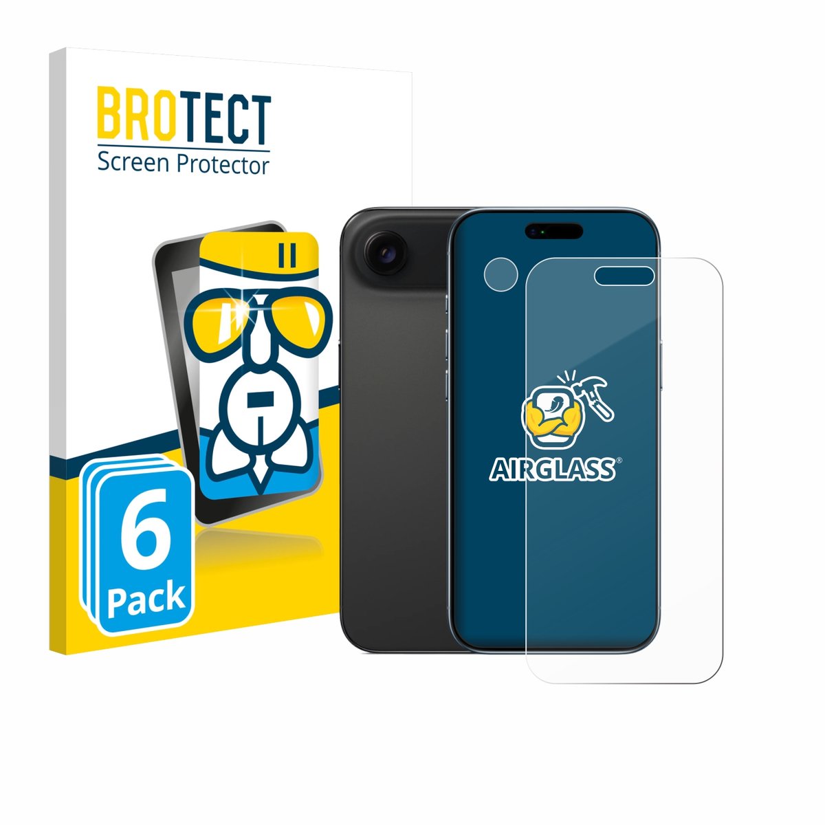 Screenprotector 6 Stuks voor Apple iPhone Air (Voor+Camera) Beschermglas transparant