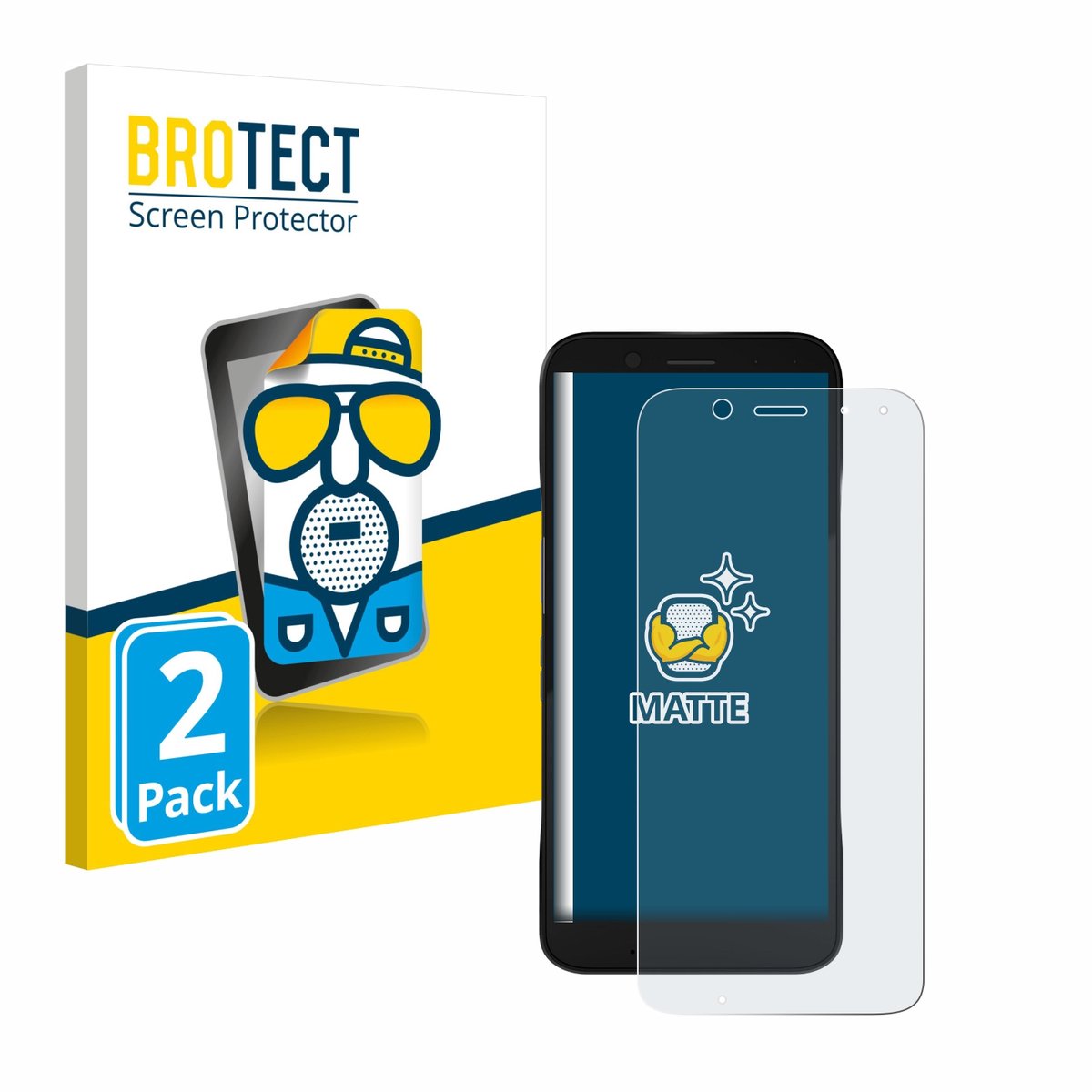BROTECT - Screenprotector voor Datalogic Memor 12 - Folie Beschermfolie matte 2 Stuks