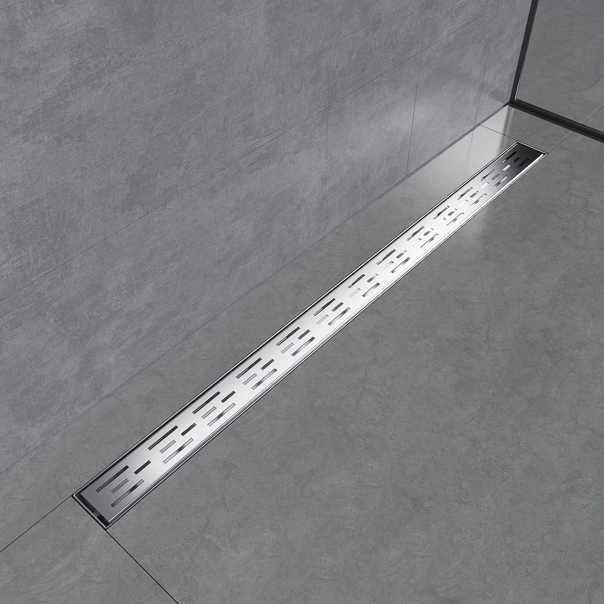Inloopdouche Afvoergoot 110 cm RVS - Complete Set met Geurstop en Haarzeef