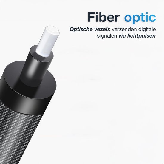 Câble optique Qost Toslink - Câble Audio optique - SPDIF - Male - Male - 10 mètres - Zwart