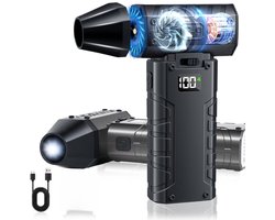 carmdering - Luchtblazer Super Jet Fan - Turbo Fan - Turbo jet fan - Draagbare Blower - 130.000 tpm met 70 m/s luchtstroom - 100 snelheidsniveaus met LED-display - 6000 mAh batterij met USB-C - Antistatisch voor elektronica