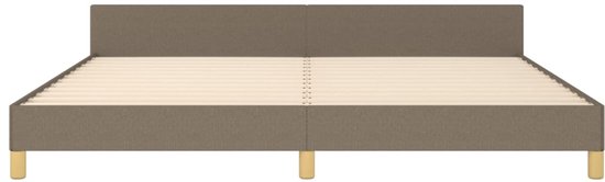vidaXL-Bedframe-met-hoofdeinde-stof-taupe-200x200-cm