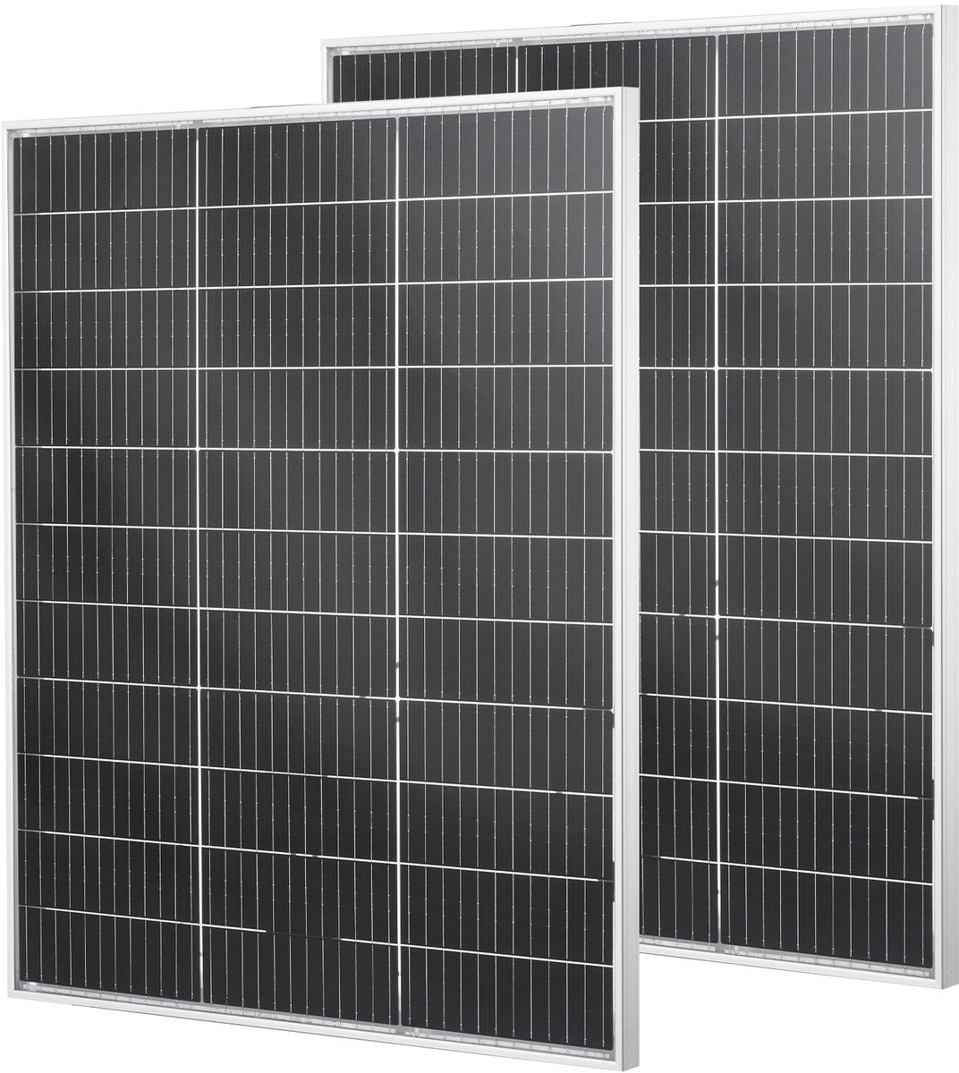 VEVOR Bifaciale Zonnepanelen 100w (2 Stuks), 23% Hoogrendements Monokristallijne N-Type Pv-Module met Mc4-Uitgang en Aluminium Frame, Ip67 Waterdicht Zonnepaneel voor Auto, Boot, Camper en Off-Grid Toepassingen.