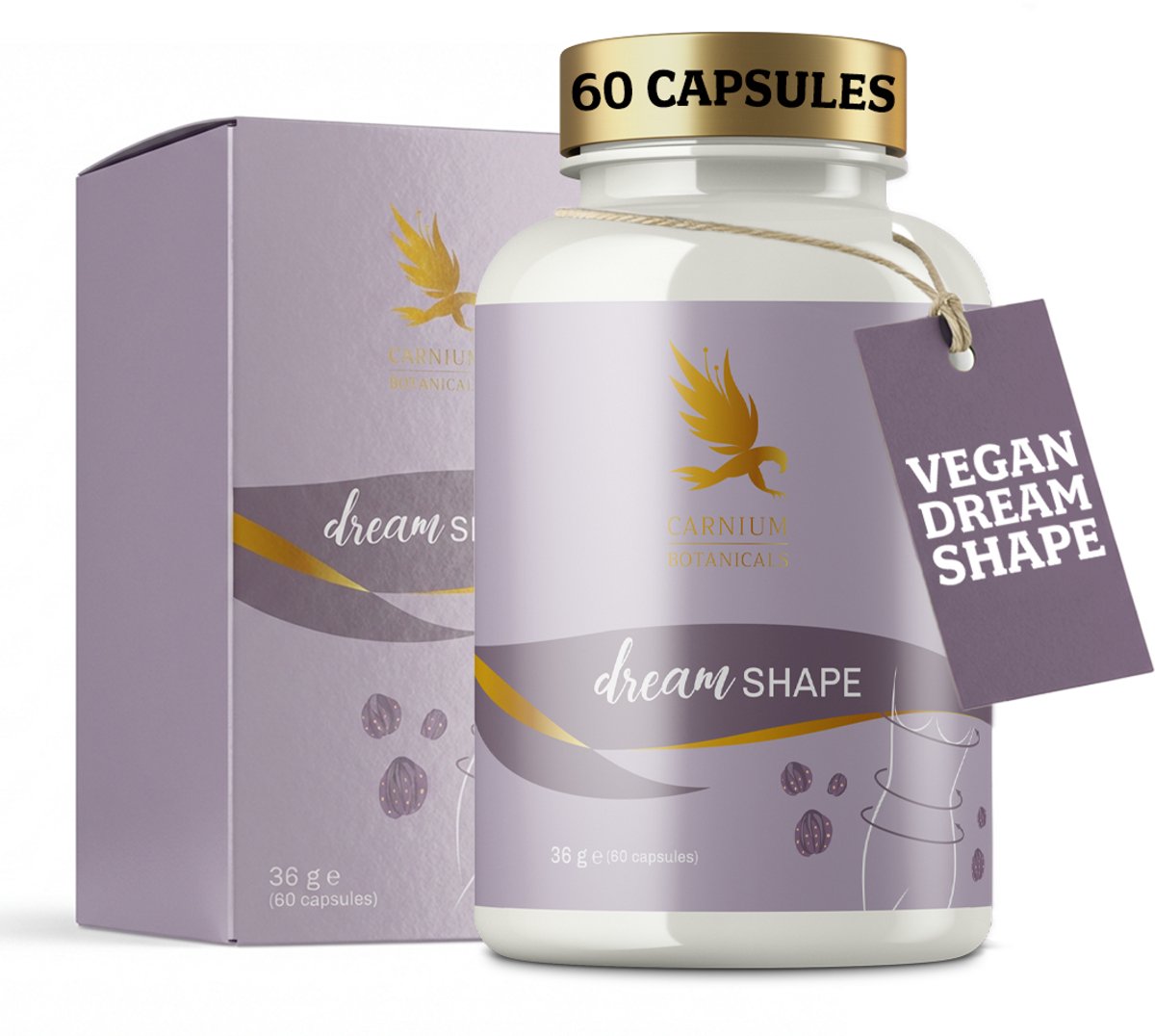 Carnium Botanicals Dream Shape Supplementen - Met L-Carnitine, MCT & Vitamine B6 - Voor Nachtelijk Vetmetabolisme & Energie - 60 Capsules - 30 Dagen