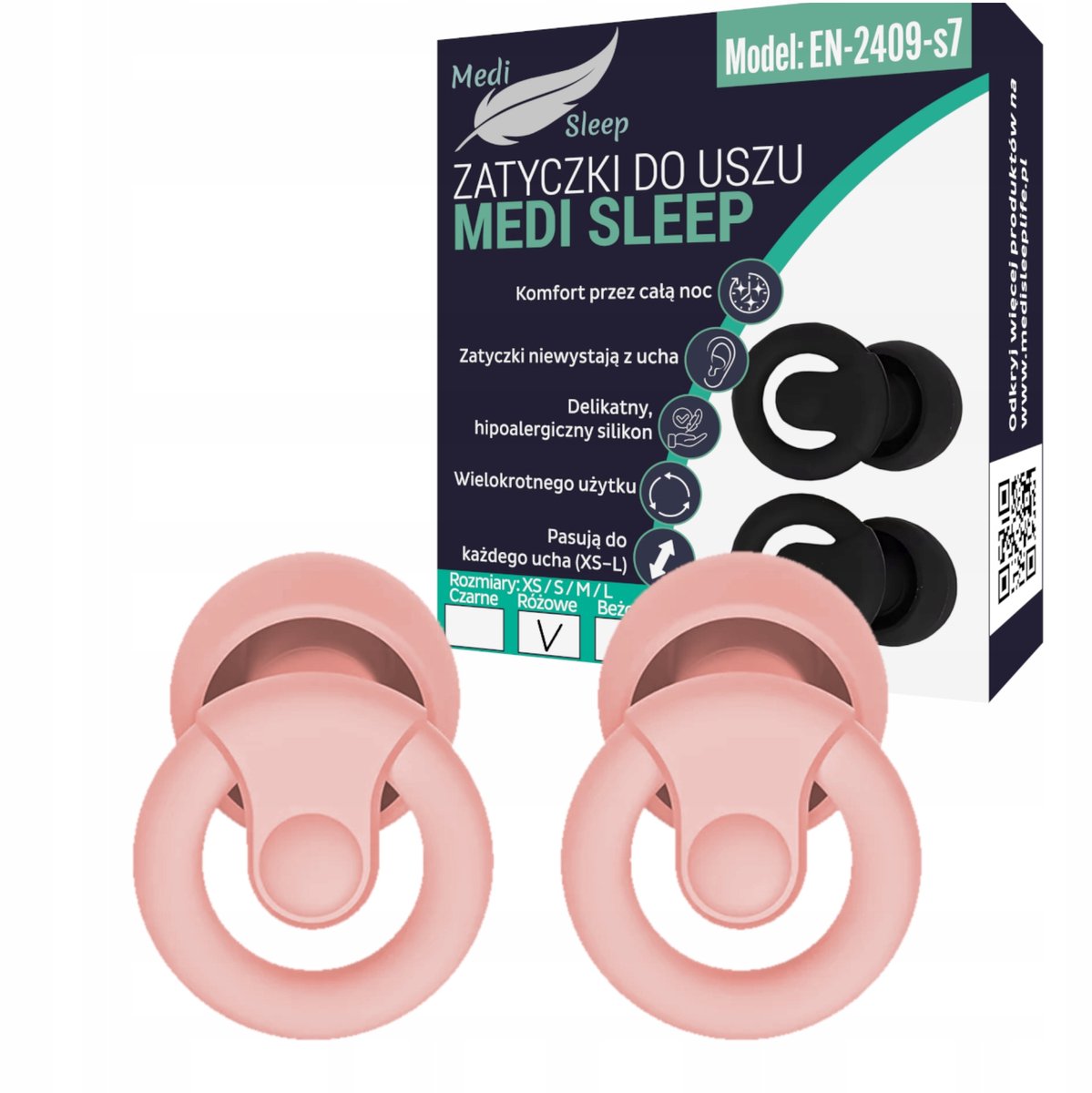 Medi Sleep - Oordoppen - Roze - XS/S/M/L
