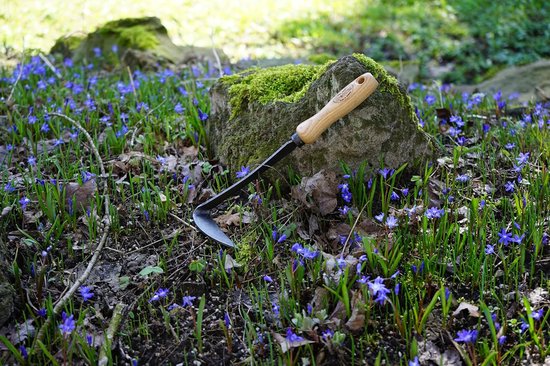 Japanse Handschoffel - Wieden Tuin - Onkruid Verwijderen - Boriumstaal Kop - 30 cm - Houtkleur — afbeelding 2