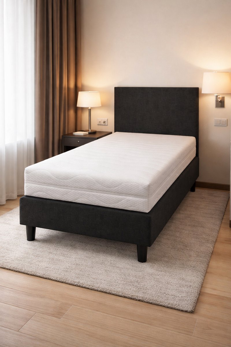 Boxspring Haarlem - Zelf samenstellen - OP MAAT bij DER Bedding - 125x220 + (Verkrijgbaar in alle kleuren en maten)