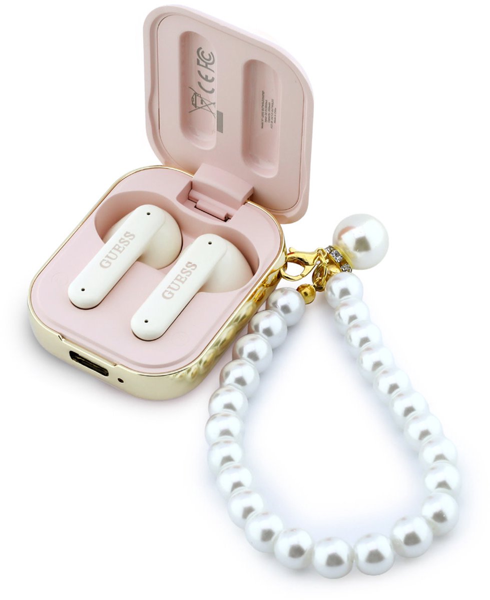 Guess oortjes met parel armband - TWS Bluetooth - Roze