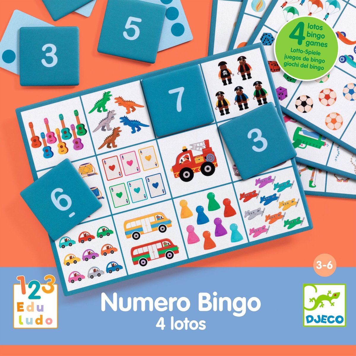 Djeco | Numero Bingo 4 lottospellen