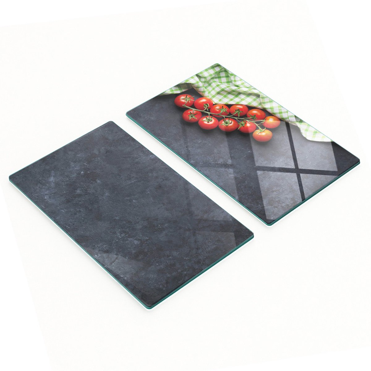 Decoratieve glazen serveerplanken voor snacks en tomaten, 2x30x52 cm
