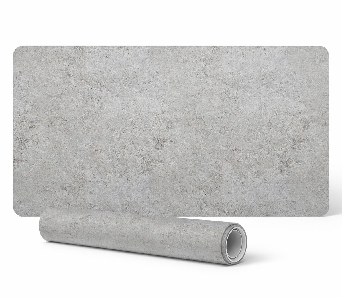 Beschermende bureauonderlegger voor toetsenbord en muis met betonstructuur, 120x60 cm