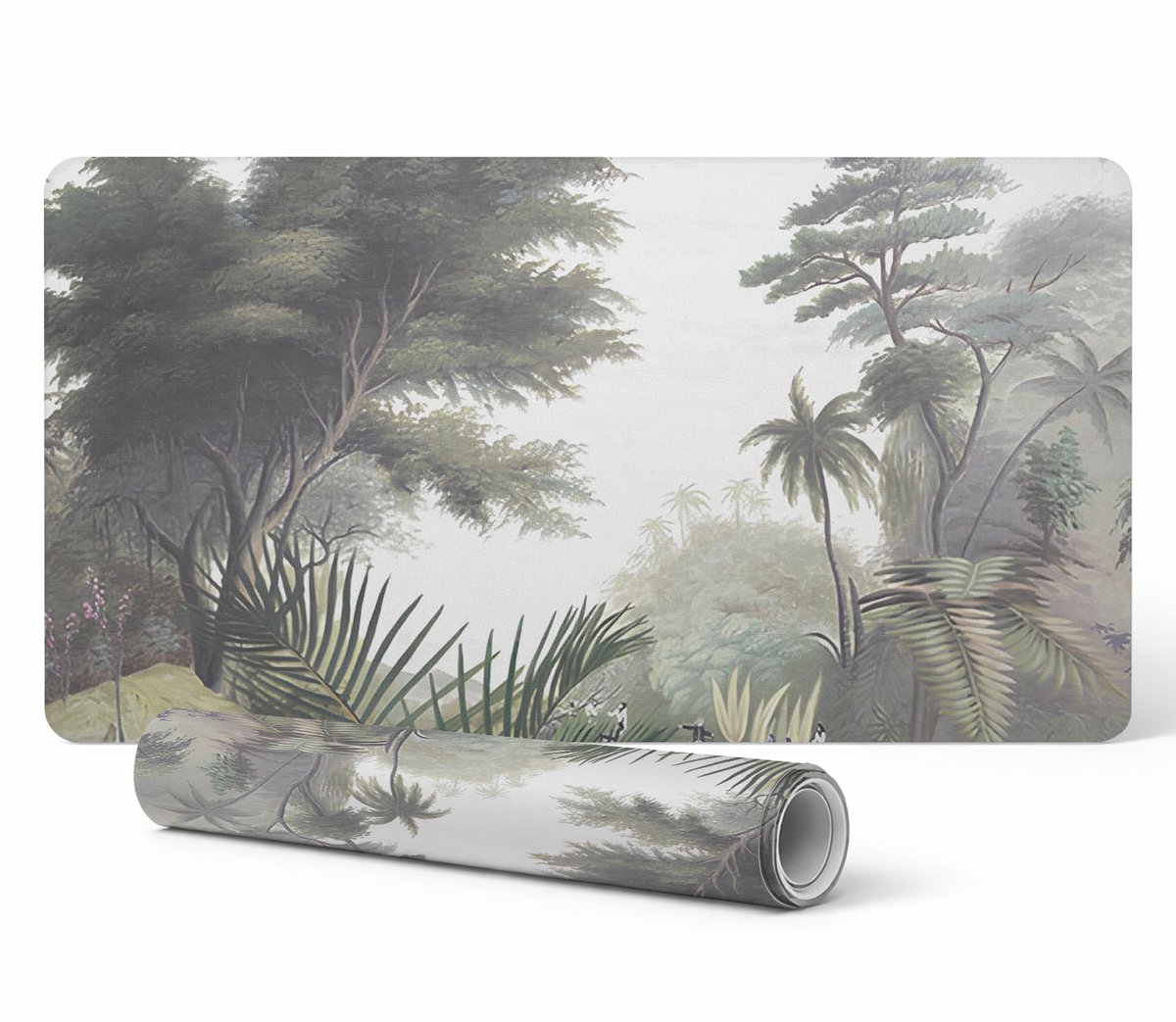 Decoratieve tafelmat met hoogwaardige print van een tropisch jungle-thema, 90x45 cm