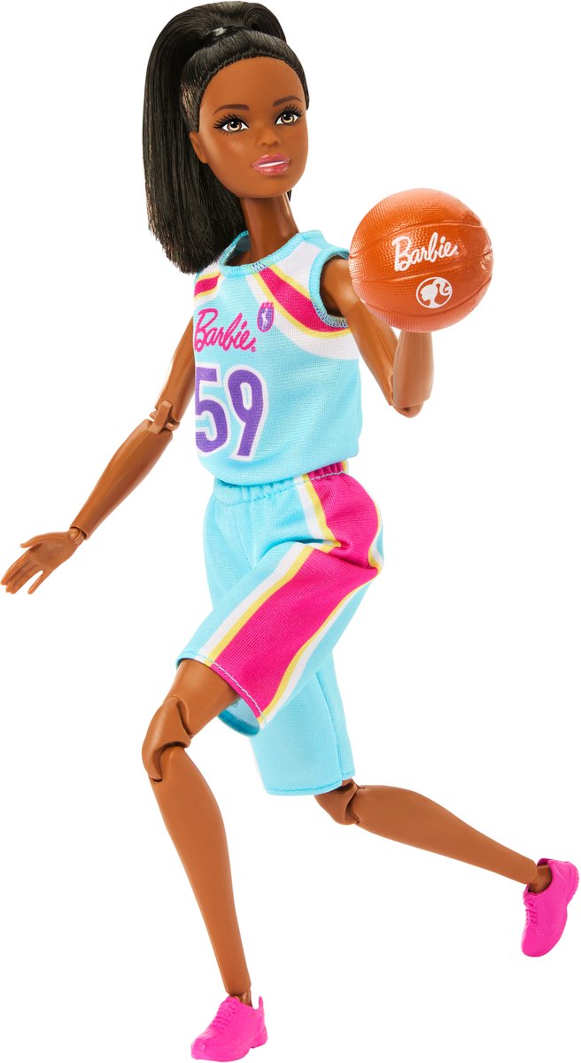 Barbie Basketbalpop Gemaakt Om Te Bewegen Blauw van Barbie — afbeelding 5
