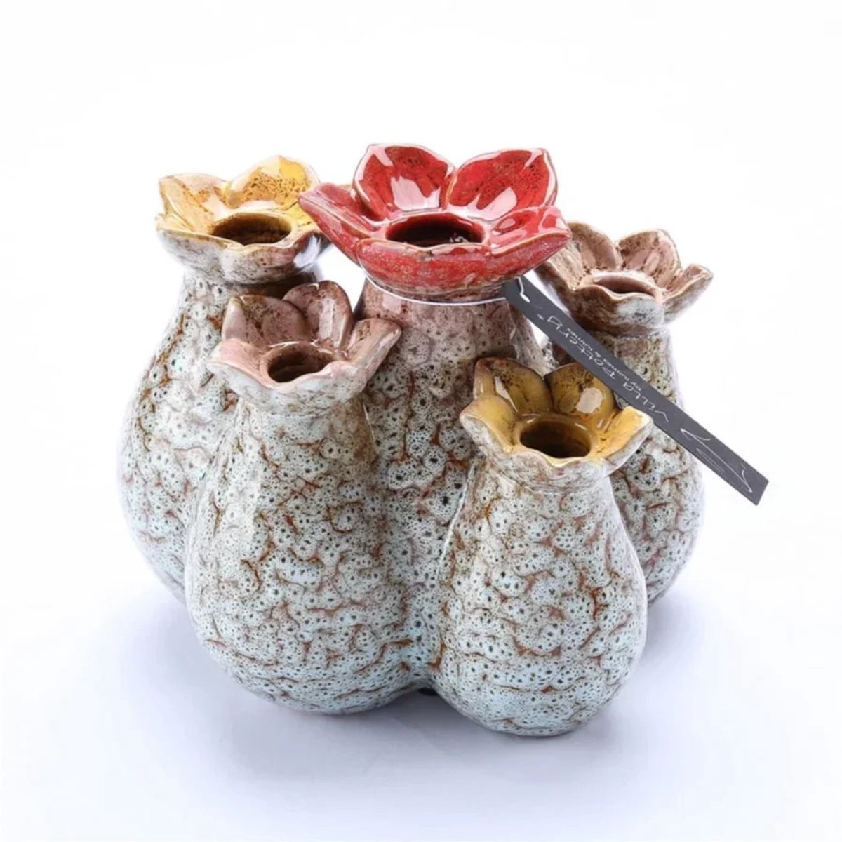 Villa Pottery Blauw mix Vaas Flowerfield 20 x 15 x 20 hoog
