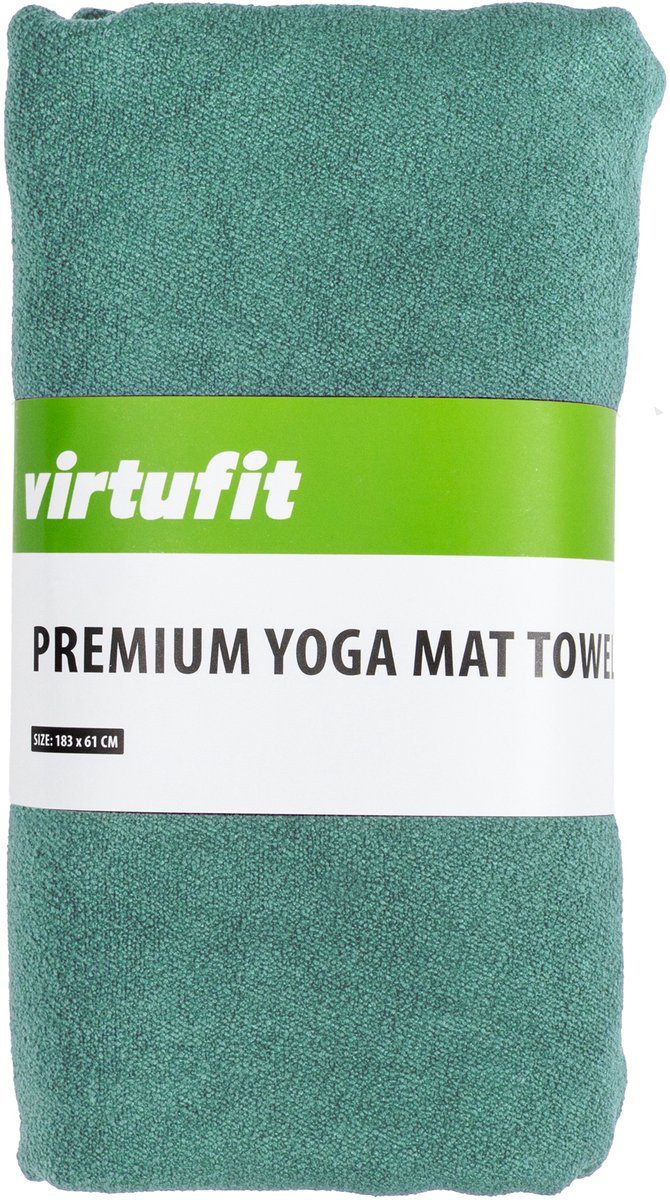 VirtuFit Premium Yoga Mat Handdoek - Absorberend - Anti-slip - 183 x 61 cm - Ocean Green van VirtuFit — afbeelding 3