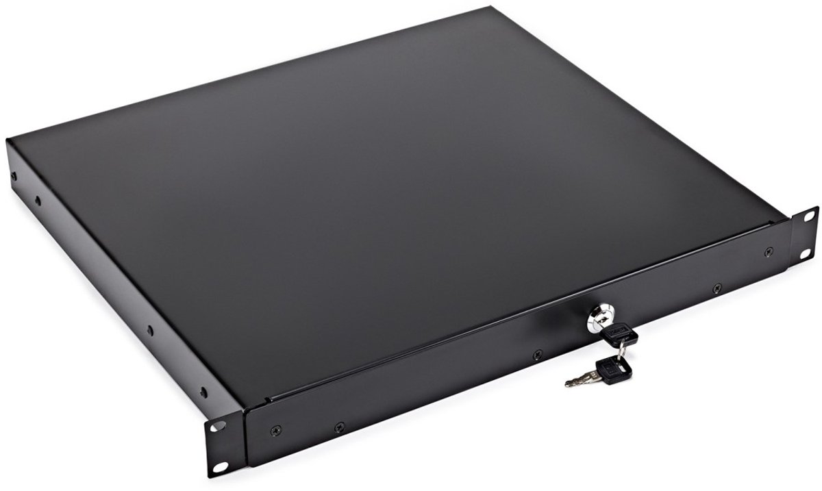 Trojan Pro 1U Lockable Rack Drawer, 19 Inch