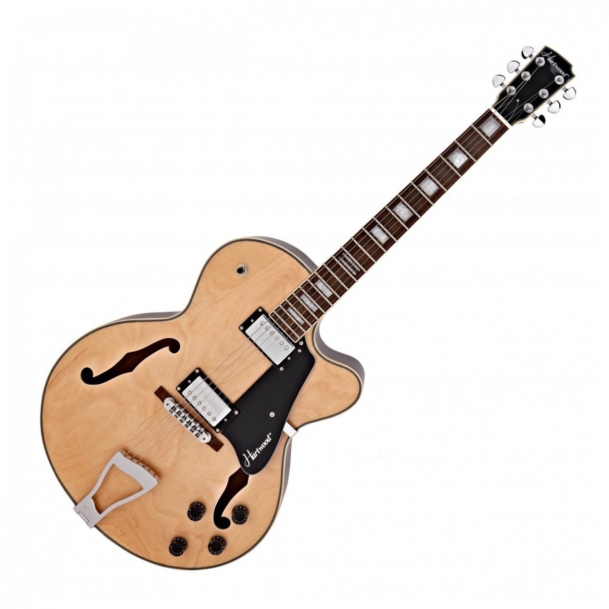 Hartwoord Novella Hollowbody Gitaar, Naturel