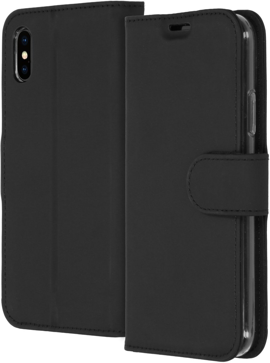 Accezz Hoesje - Geschikt voor Apple iPhone Xs / X - Wallet Softcase Bookcase - Zwart