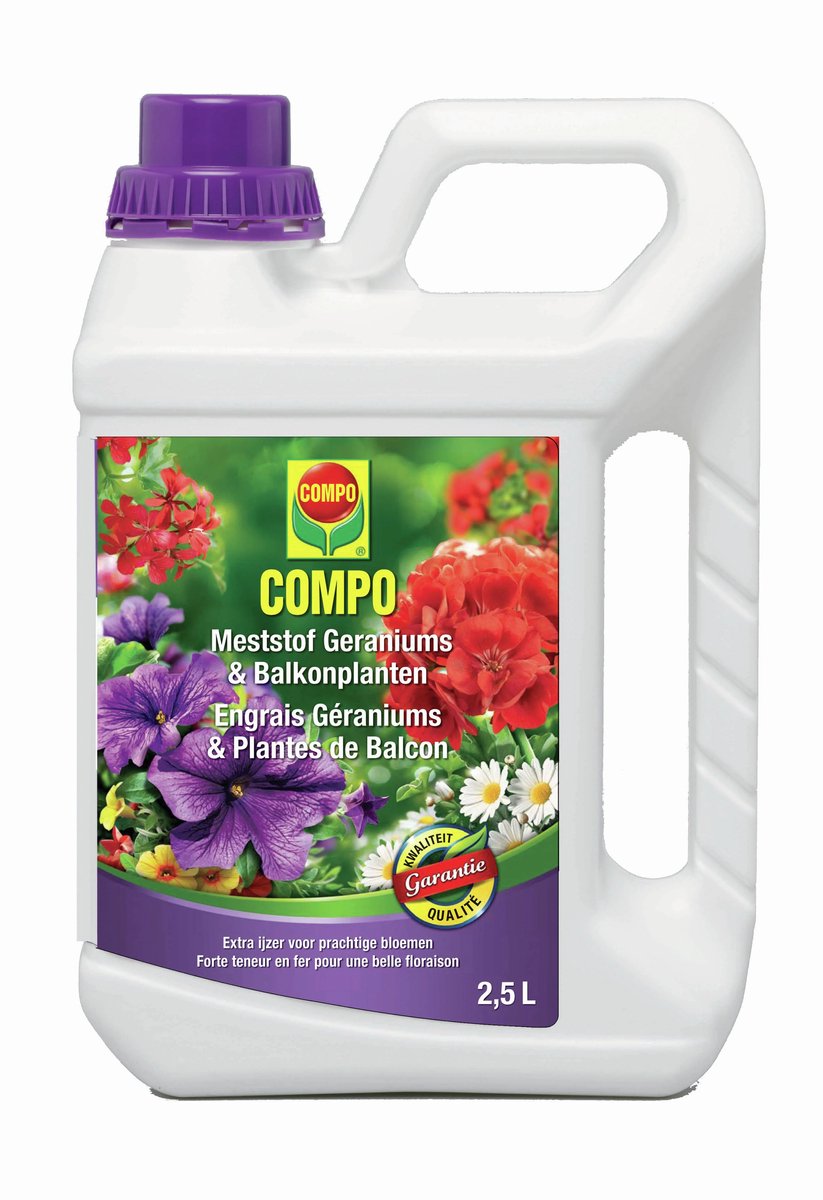 Compo VLOEIBARE MESTSTOF GERANIUMS & BALKONPLANTEN 2,5 L