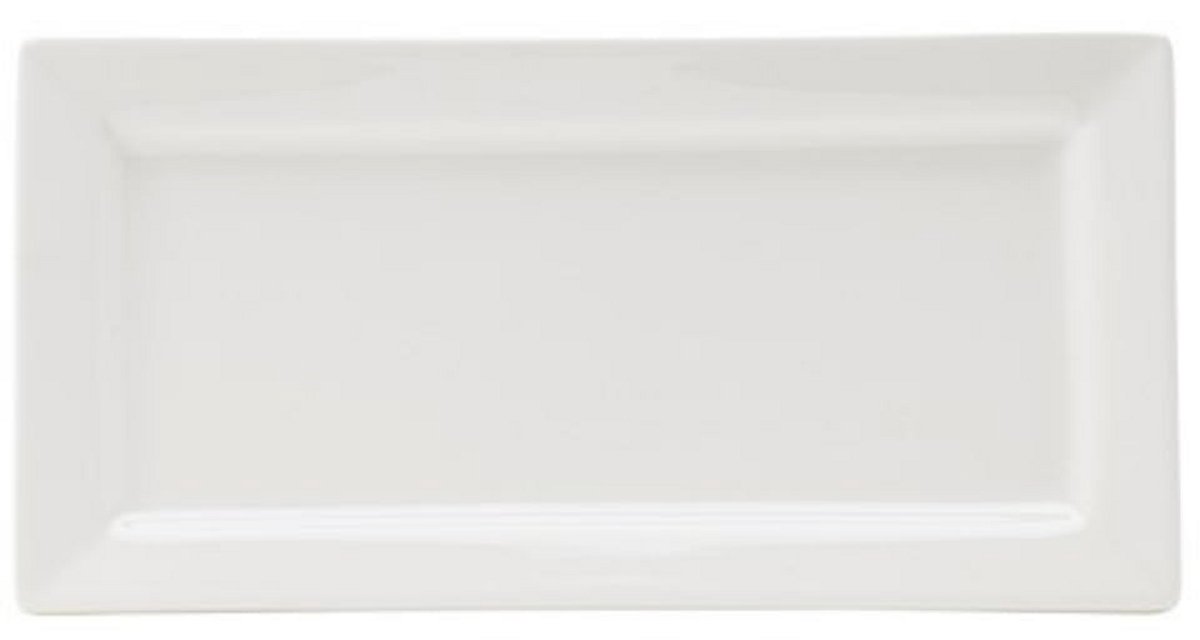 Zwarte Rechthoekige Fine China Borden 24 x 12 cm - Set van 6