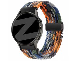 Bandz Gevlochten nylon 'Parachute' bandje geschikt voor Garmin Vivoactive 6 / 5 / 3 / Vivomove / 3 / HR / Style / Luxe / Sport / Trend / Forerunner 645 / 570 / 245 / 165 / 55 / Venu / SQ / SQ2 / 2 Plus / Approach S12 / S40 - Meerkleurig