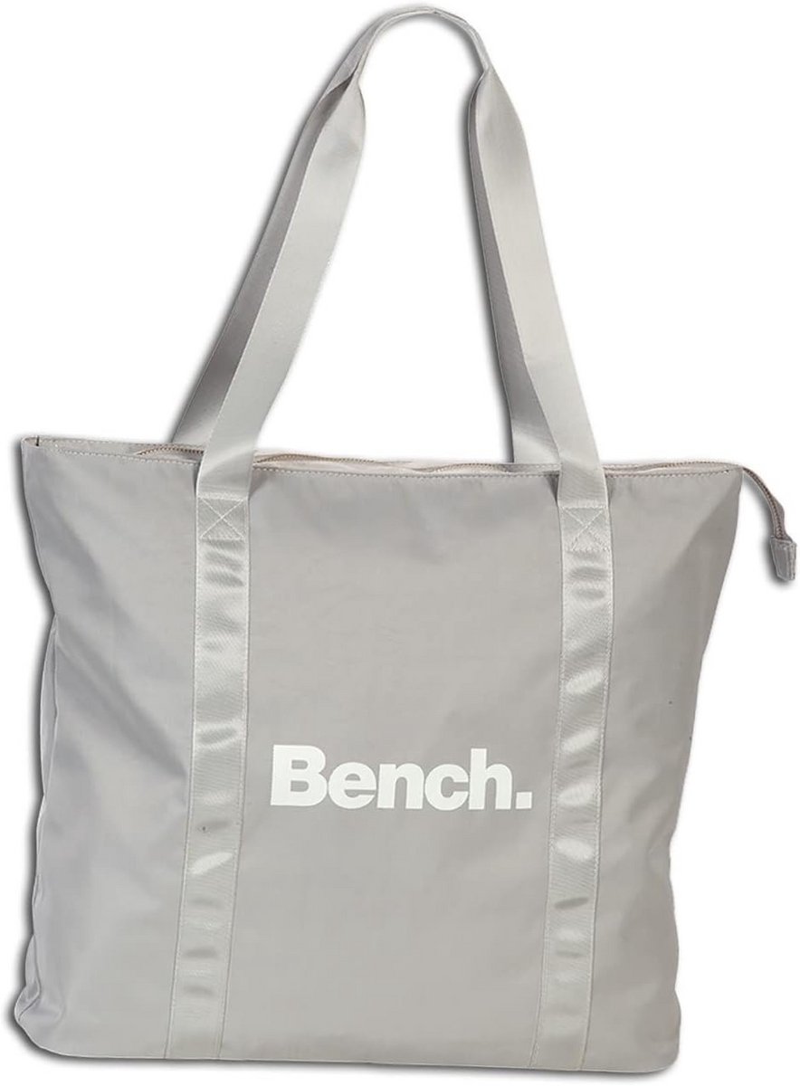 Grote Dames Shopper Tas Zwart Grijs - Schoudertas met Rits en Veel Ruimte