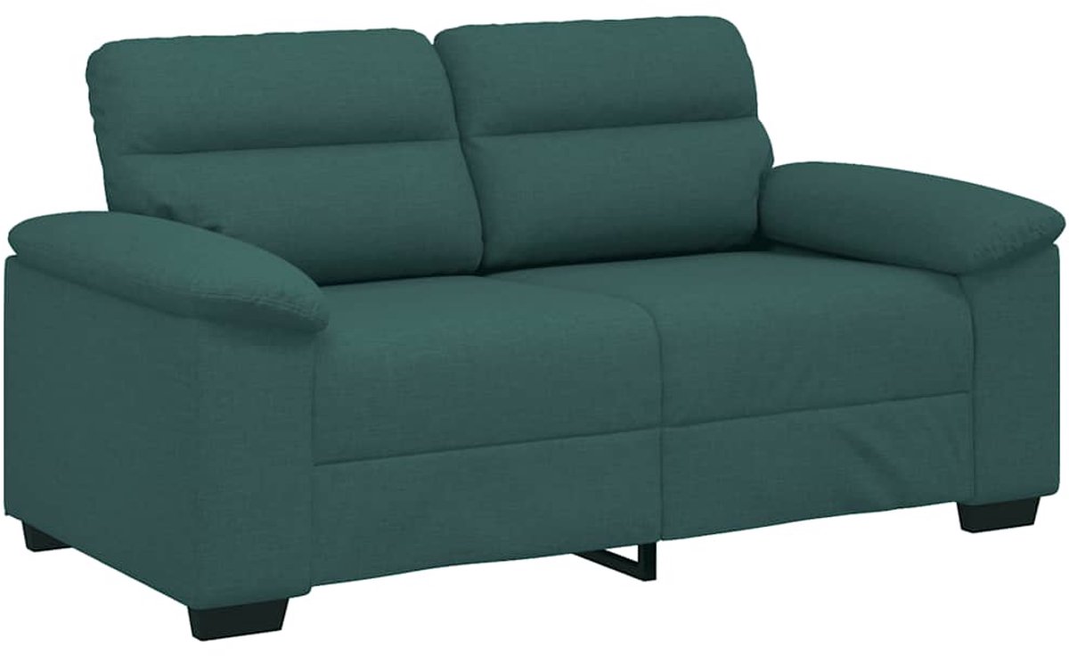 vidaXL 2-zitsbank - donkergroen - 160x81x84 - cm - stof