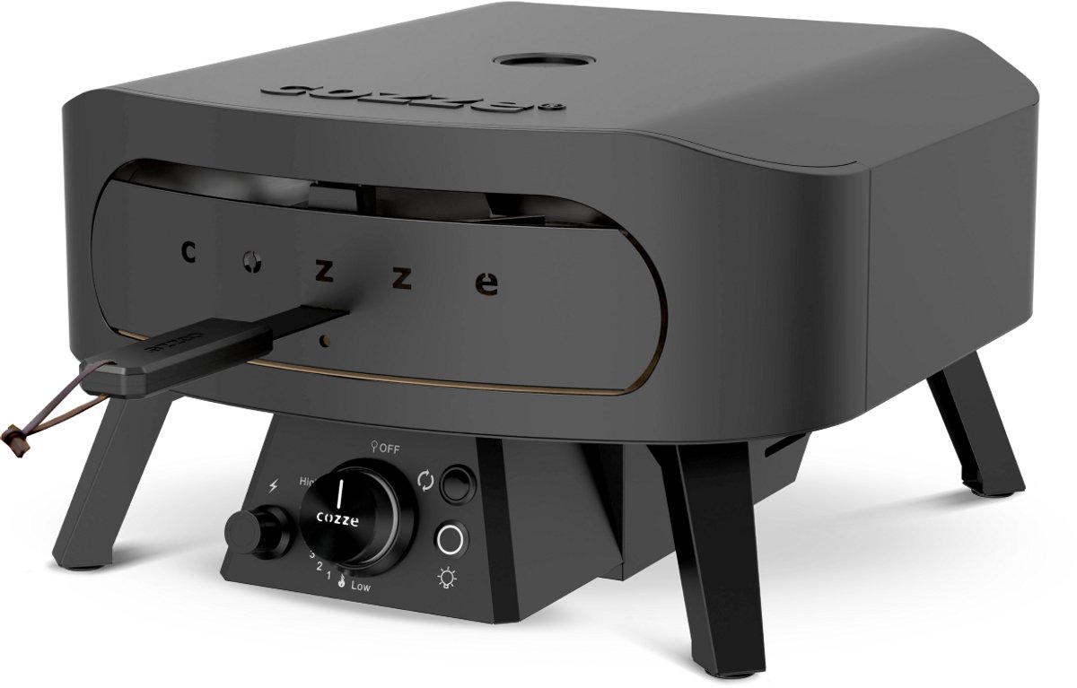 Cozze® 13” Pizza oven op Gas – Black Edition – Roterende Pizzasteen – Met Deur – Tot 630°C – Ø34 cm – foto 3