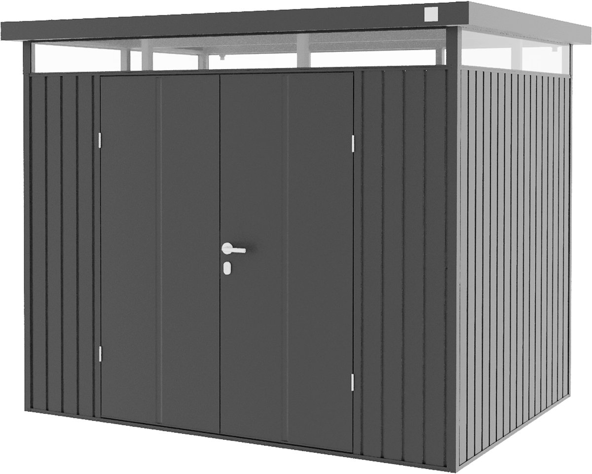 GFP Primeyard Tuinschuur metalen 240x180x205 cm tuinhuis antraciet