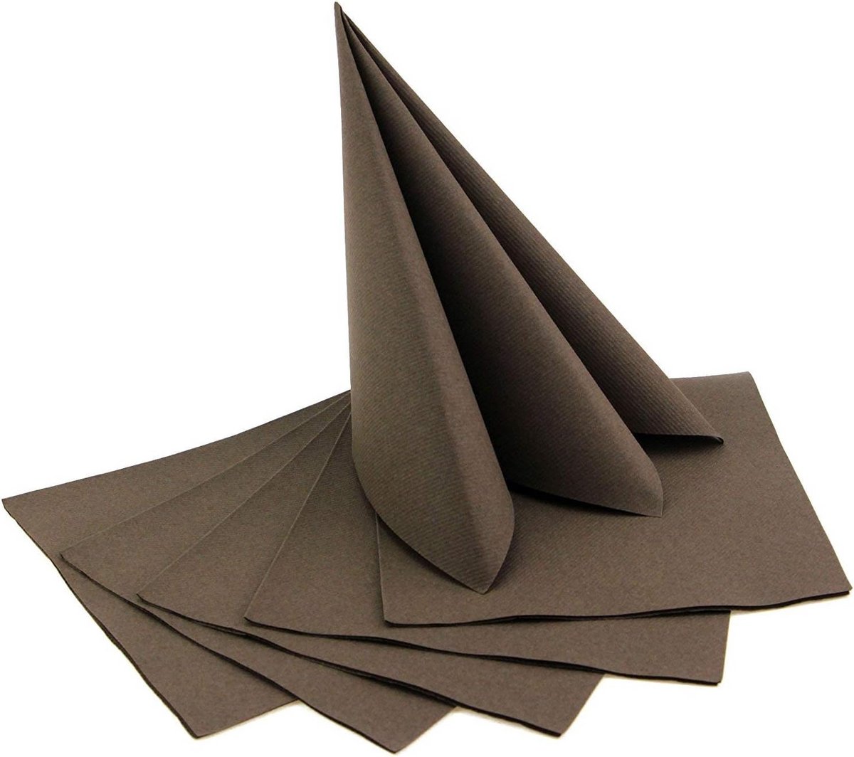 50x Grote Bruine Airlaid Servetten 40x40 cm - Stofachtig en Absorberend