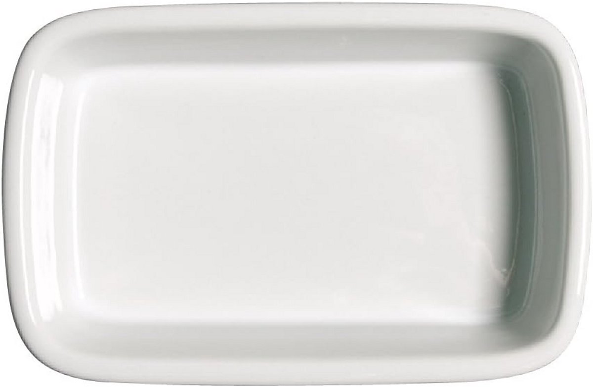 Rechthoekige Ovenschaal 22 cm Wit - Keramische Braadpan